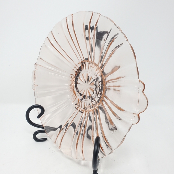 VTG Anchor Hocking Old Cafe Pink Depression Glass Mint Dish - Picture 3 of 3